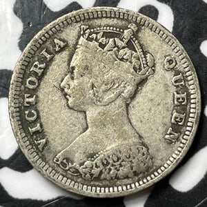1888 Hong Kong 10 Cents Lot#D6642 Silver!
