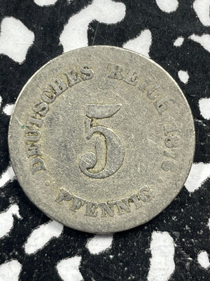 1876-H Germany 5 Pfennig Lot#M0910