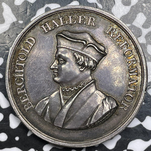 1828 Switzerland Bern Berchtold Haller Reformation Medal Lot#JM6457 Silver! 37mm
