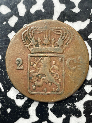 1834-V Netherlands East Indies Sumatra 2 Cents Lot#V9673