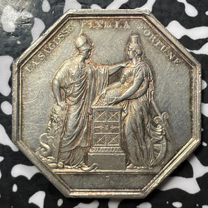 AN VIII (1799-1800) France Banque De France Jeton Lot#JM6143 Silver! 36mm