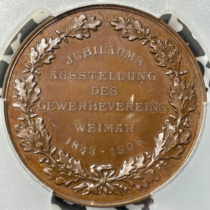 1908 Germany Weimar Trade Association Anniversary Medal PCGS SP65 Lot#GV6189