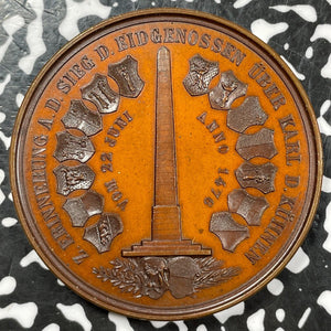 1876 Switzerland Battle At Morat 400th Anniversary Medal Lot#B1564 Original Case