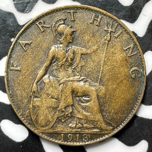 1913 Great Britain Farthing (3 Available) (1 Coin Only)