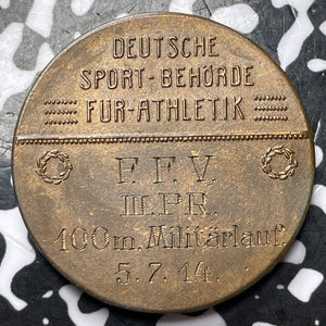 1914 Germany Shot Put Award Medal Lot#D3937 30mm