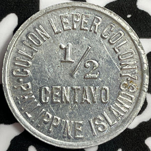 1913 U.S. Philippines Leper Colony 1/2 Centavo Half Centavo Lot#M8933 Nice!
