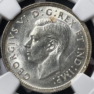 1939 Canada 25 Cents NGC MS62 Lot#G6433 Silver! Nice UNC!