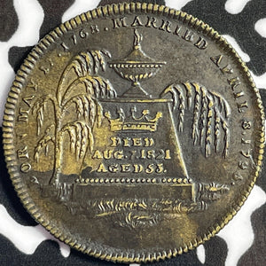 1821 Great Britain Queen Carloine Death Medal Lot#D5140 BHM-1156, 26mm