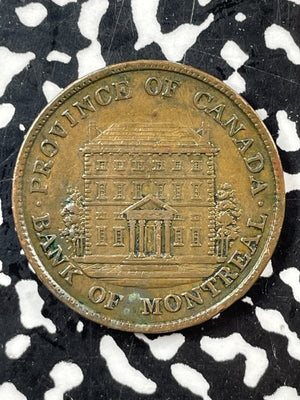 1842 Canada Montreal 1/2 Penny Bank Token Lot#M2683 Nice!