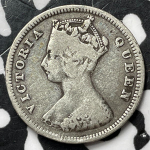 1892 Hong Kong 10 Cents Lot#D6652 Silver!