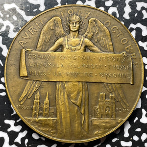 1917 France "Le Chemin Des Dames" Soissons & Reims WWI Medal Lot#OV1155 68mm