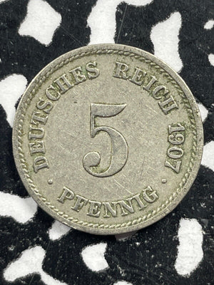 1907-G Germany 5 Pfennig Lot#M0850