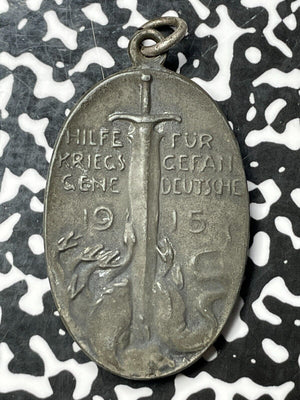 1915 Germany Prussia Red Cross Donations Zinc Medal Lot#OV827 51x30mm
