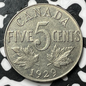 1929 Canada 5 Cents Lot#D6657 Nice!