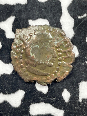(1598-1621) Spain Banolas Philip III Dinero Lot#M2476