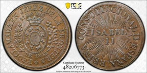 1843 Spain Proclamation Medal PCGS MS64BN Lot#G6796 Choice UNC! Herrera-10