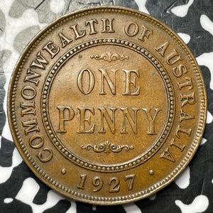 1927 Australia 1 Penny Lot#D3466 Nice!
