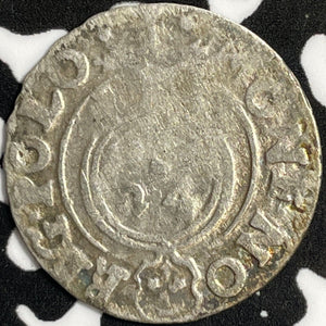 (1622-1635) Poland 3 Polker Lot#D4307 Silver!