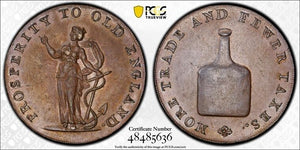 (c.1790) G.B. Norfolk Norwich 1/2 Penny Conder Token PCGS MS62BN Lot#G5928 DH#23