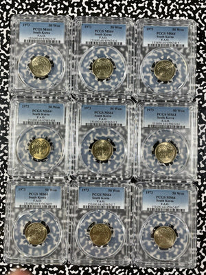 1973 South Korea 50 Won PCGS MS64 (9 Available) Choice UNC! (1 Coin Only) F.A.O.