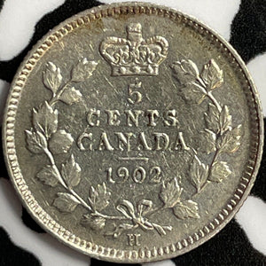 1902-H Canada 5 Cents Lot#D3159 Silver! Nice!