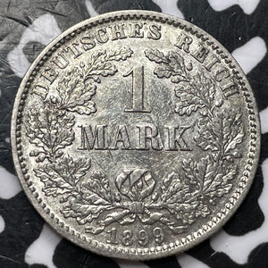 1899-F Germany 1 Mark Lot#D6749 Silver! Nice!