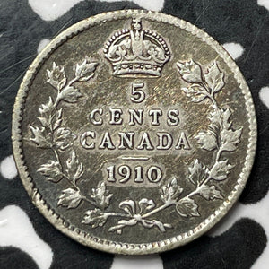 1910 Canada 5 Cents Lot#D4490 Silver!