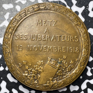 1918 France Liberation of Metz Medal Lot#D4076 45mm