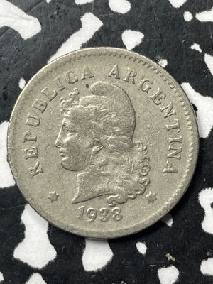 1938 Argentina 10 Centavos Lot#M1436