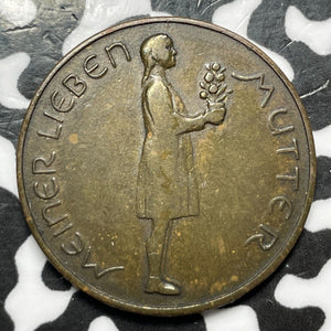 Undated Germany Ostmark Mother's Day Medalet Lot#D3435 24mm
