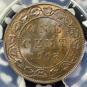 1908 Canada Large Cent PCGS MS65RB Lot#G5818 Gem BU!