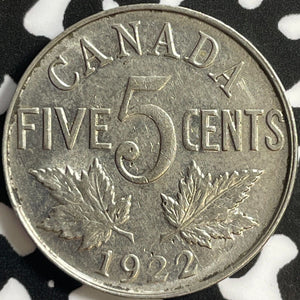 1922 Canada 5 Cents Lot#D6345 Nice!