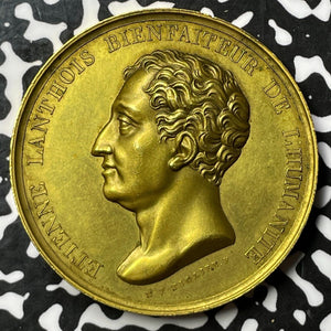 1817 France Etienne Lanthois Gilt Bronze Medal Lot#JM6010 45mm