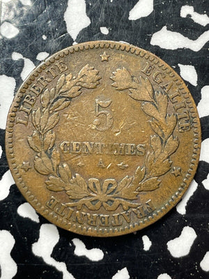 1876-A France 5 Centimes Lot#M0676