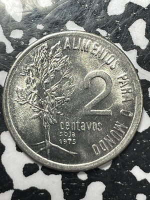 1975 Brazil 2 Centavos Lot#V3202 High Grade! Beautiful!