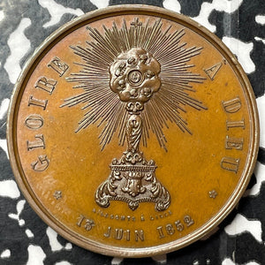 1852 France Lille Restoration Of Processions Medal Lot#JM5667 36mm