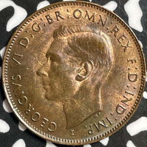 1943 Australia 1/2 Penny Half Penny Lot#D4246 High Grade! Beautiful!