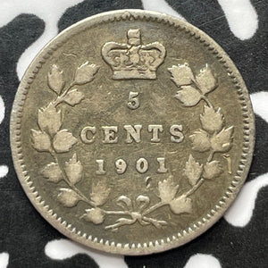 1901 Canada 5 Cents Lot#D4634 Silver!