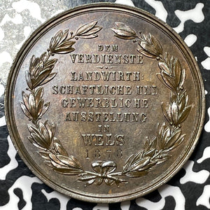 1878 Austria Wels Agricultural & Commerce Exhibition Medal Lot#JM5768 40mm