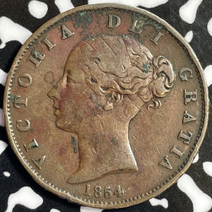 1854 Great Britain 1/2 Penny Half Penny Lot#D1549