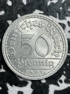 1921-A Germany 50 Pfennig (Many Available) High Grade! Beautiful! (1 Coin Only)