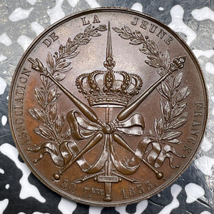 1833 France Henri V Youth Association Medal Lot#JM6337 42mm