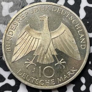 1972-J West Germany 10 Mark Lot#D6109 Silver! High Grade! Beautiful!
