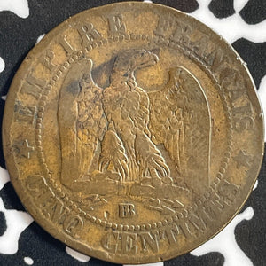 1863-BB France 5 Centimes Lot#D6408