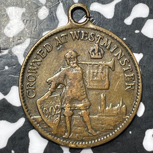 1902 Great Britain Edward VII Coronation Medalet Lot#D4031 21mm