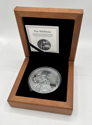 2022 Cameroon 5000 Franc Wildman 5oz Silver Ultra High Relief Black Proof 250 Minted!