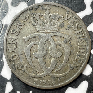 1905 Danish West Indies 1 Cent/ 5 Bit Lot#D5256