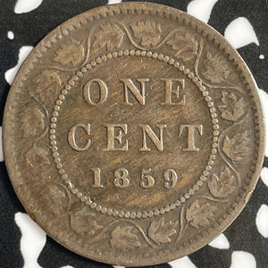1859 Canada Large Cent Lot#D6572 Obverse Scratch