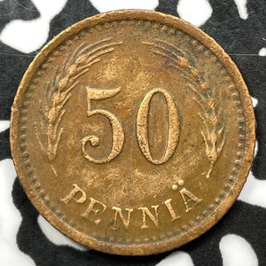 1941 Finland 50 Pennia (5 Available) (1 Coin Only)