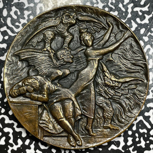 (1976) Spain Francisco Goya "The Dream Of Reason.." Medal Lot#B1521 97mm